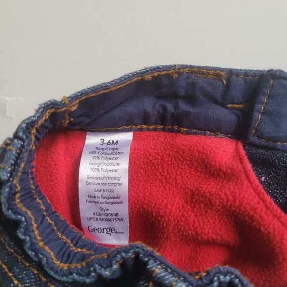 George Baby insulated jeans  Size 3 months - Picture 3 of 4